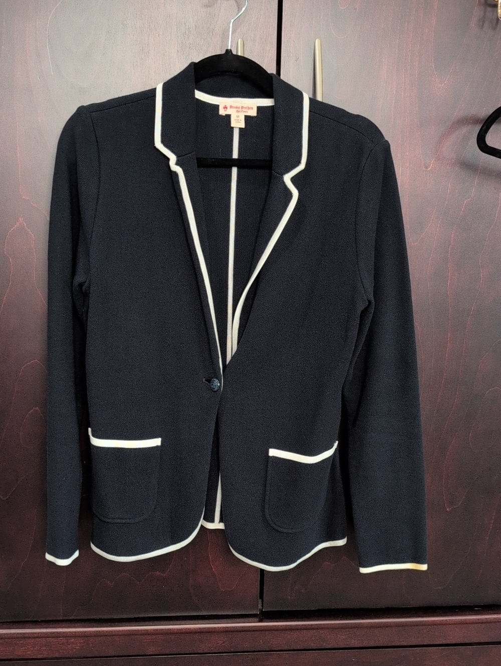 Brooks Brothers Red Fleece Knit Blazer M